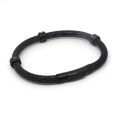 High Quality Men stingray Leather Bracelet With Stainless Steel Clasp